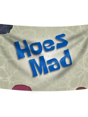 Hoes Mad Blue Wall Tapestry by